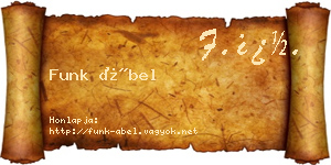Funk Ábel névjegykártya