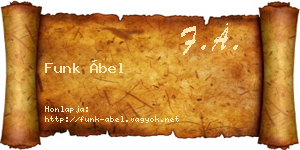 Funk Ábel névjegykártya
